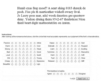 click to see Font Study 2006-2007 - screen caps